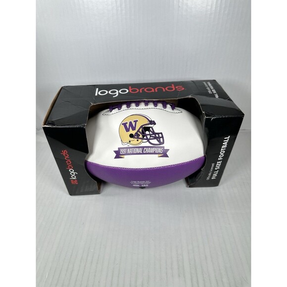 Washington Stadium Full-Size Football Official NCAA Licensed by Logo Brands NEW - Picture 3 of 4
